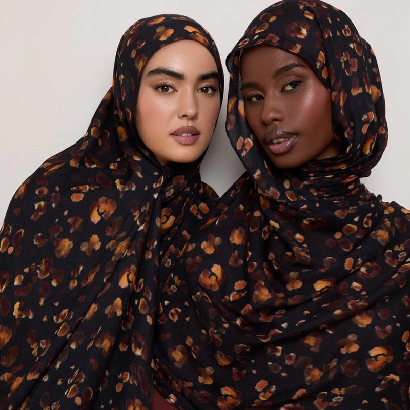 Breathable Versatile Stylish Headscarf Floral-Print Hijab (MH177)