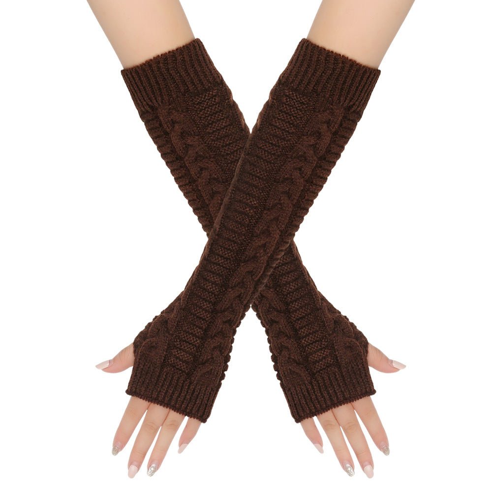 Cozy Warm Cable-Knit Arm Sleeve Covers (MAC310)