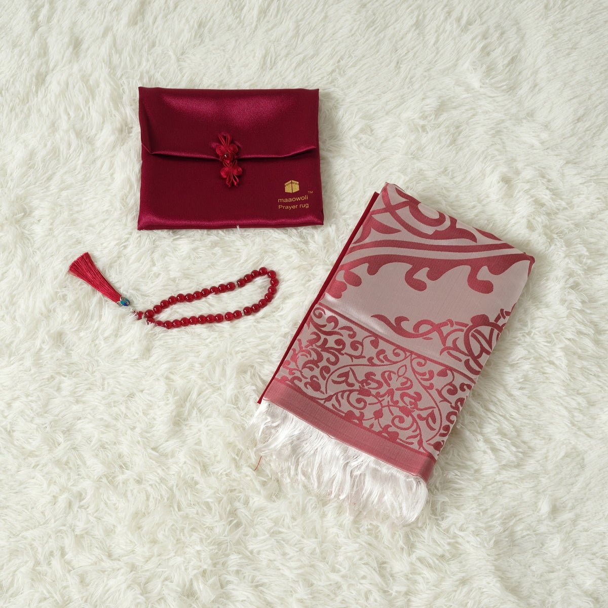 Eco-Friendly elegant Prayer Mat & Tasbeeh sets(MR066)