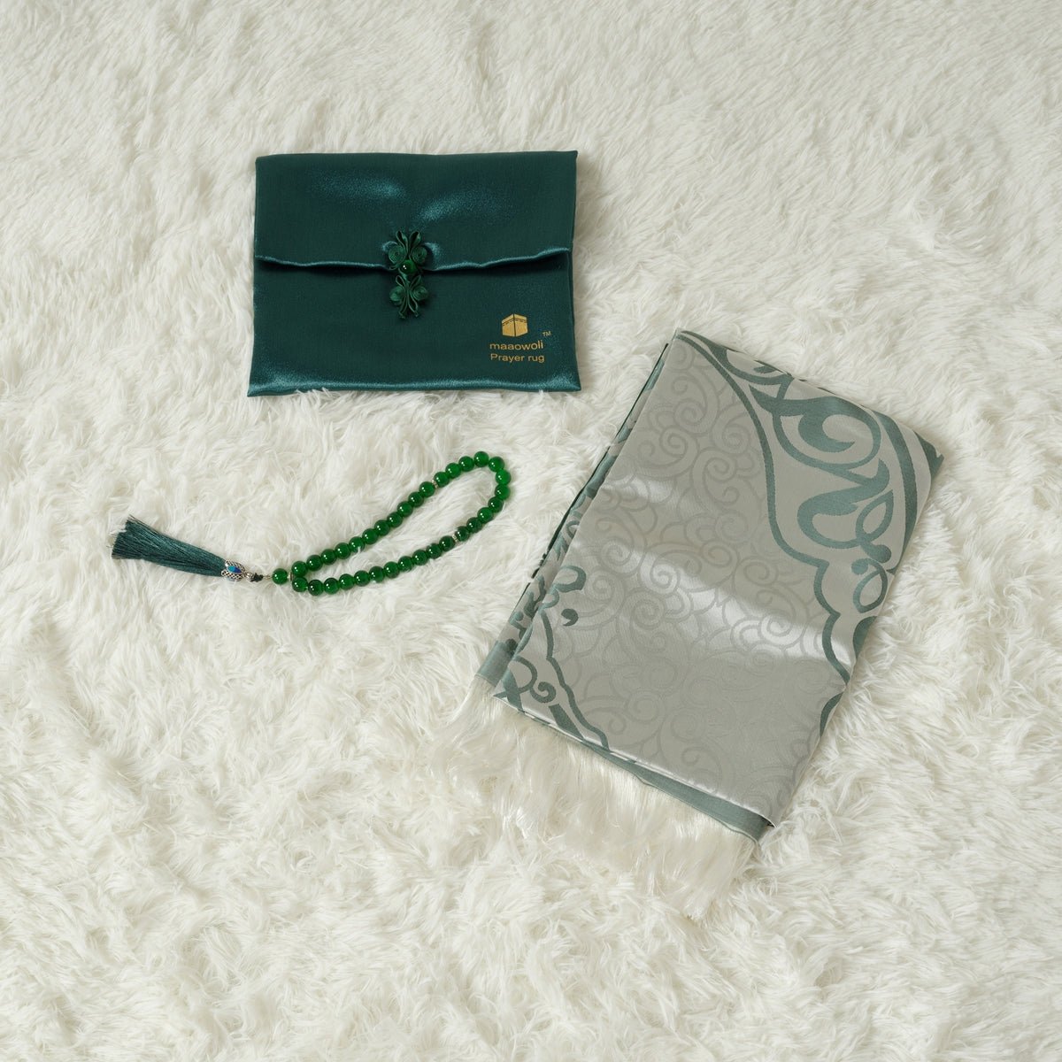 Eco-Friendly elegant Prayer Mat & Tasbeeh sets(MR066)