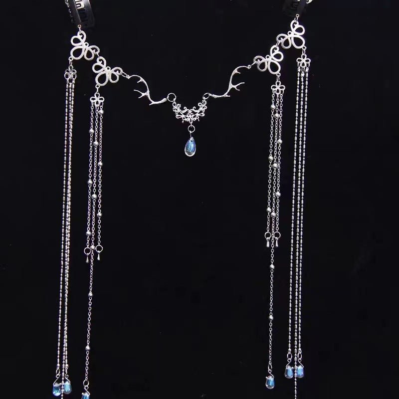 Elegance Crystal Teardrop Hair Jewelry Forehead Accent (MAC335)