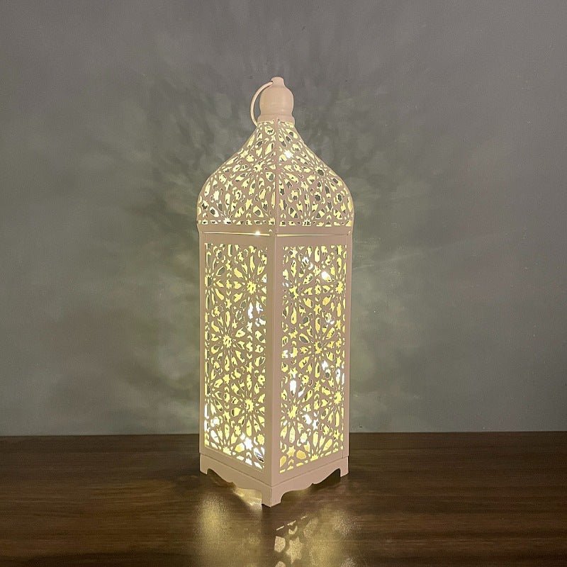 Festive Home Craft Decor Ramadan Hollow Moroccan Iron Lantern (MAC402)