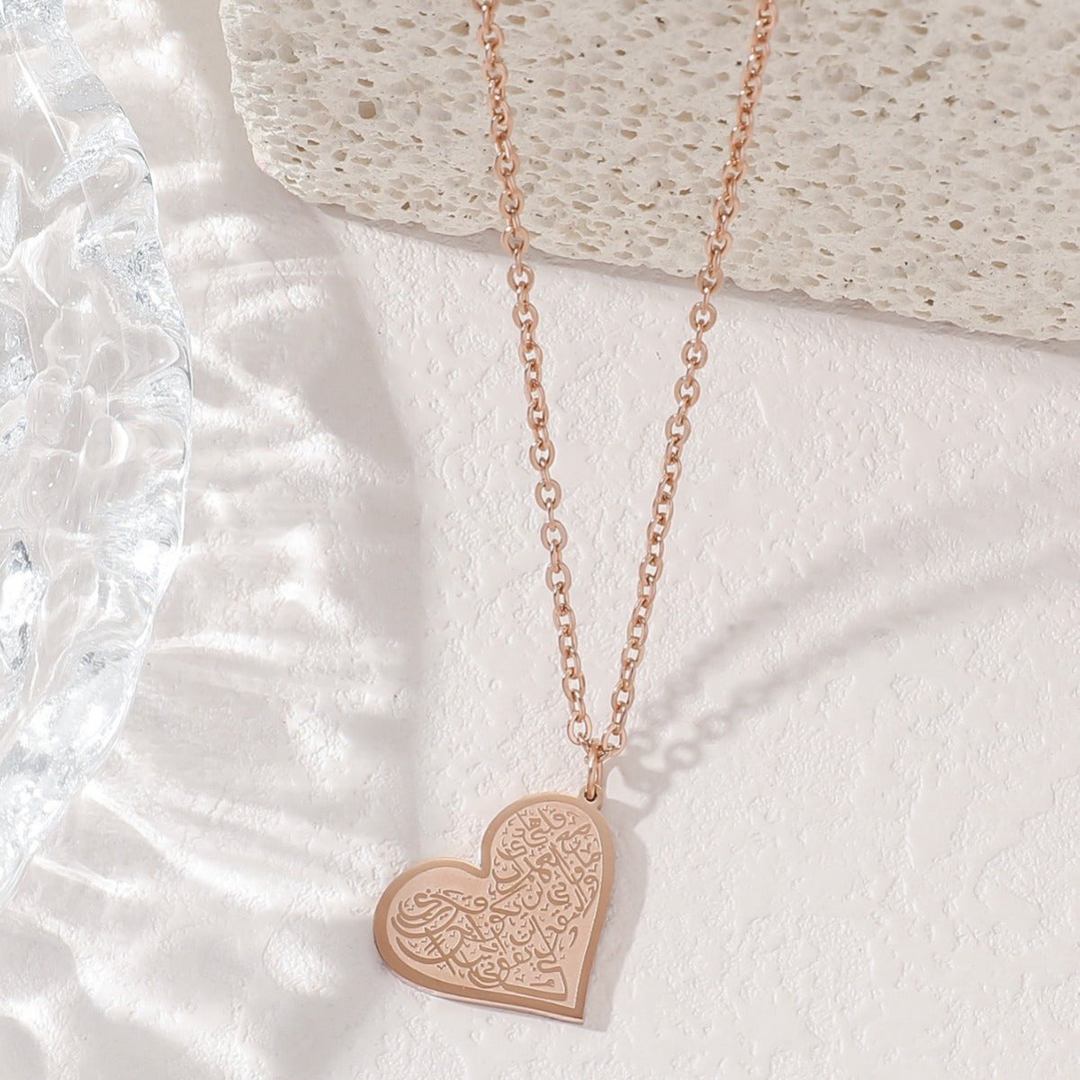 High-End Engraved Love Titanium Steel Necklace (MAC232)(WITH GIFT BOX)
