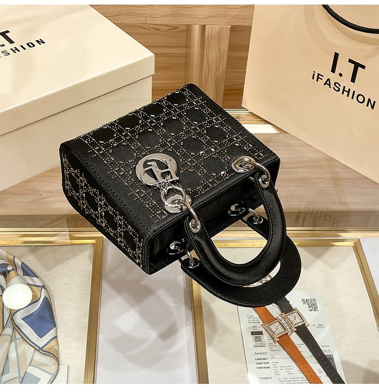 Hot diamond heavy industry high-end satin Princess Diana bag(MAC220)