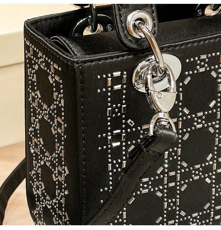 Hot diamond heavy industry high-end satin Princess Diana bag(MAC220)