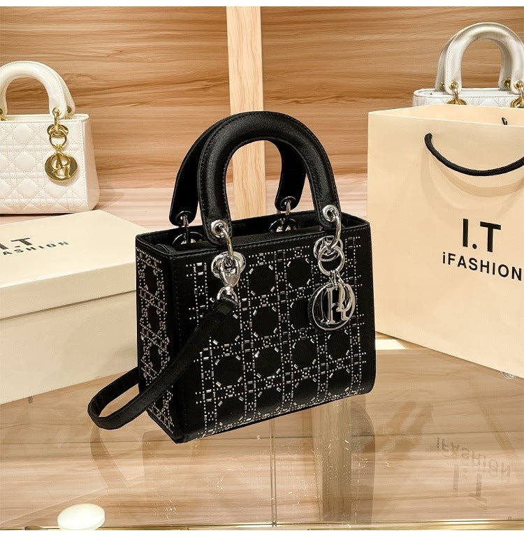 Hot diamond heavy industry high-end satin Princess Diana bag(MAC220)