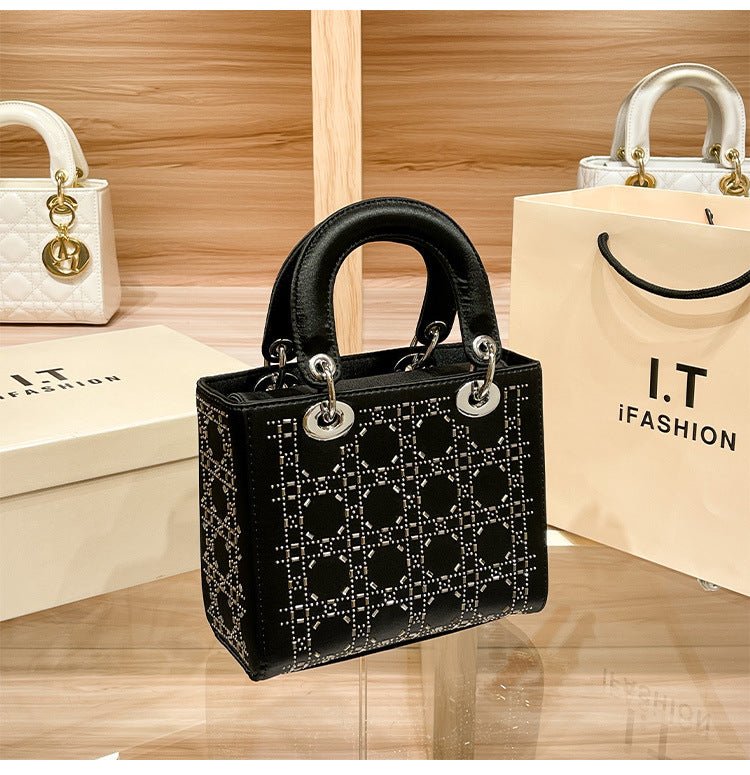 Hot diamond heavy industry high-end satin Princess Diana bag(MAC220)