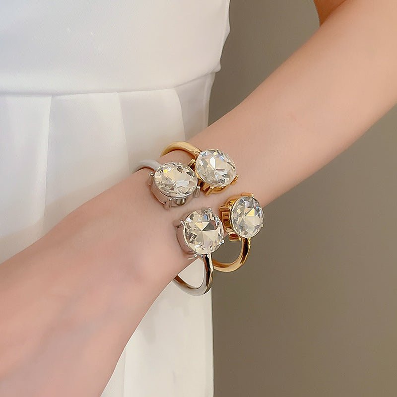 Luxury Minimalist Glossy High-grade Shiny Bracelets - Simple Temperament Cold-Tone Bangles (MAC242)