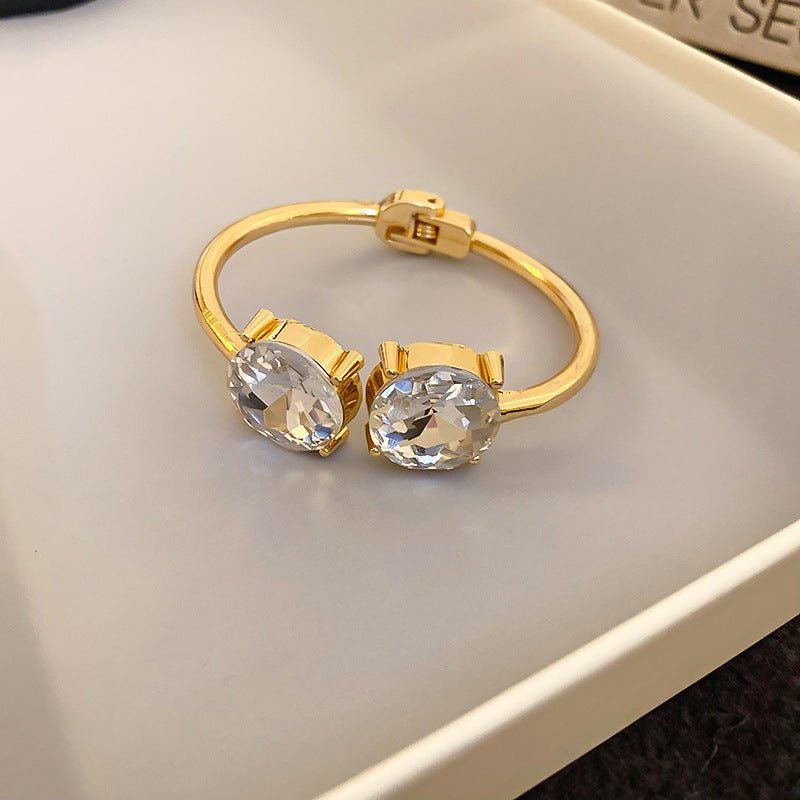 Luxury Minimalist Glossy High-grade Shiny Bracelets - Simple Temperament Cold-Tone Bangles (MAC242)