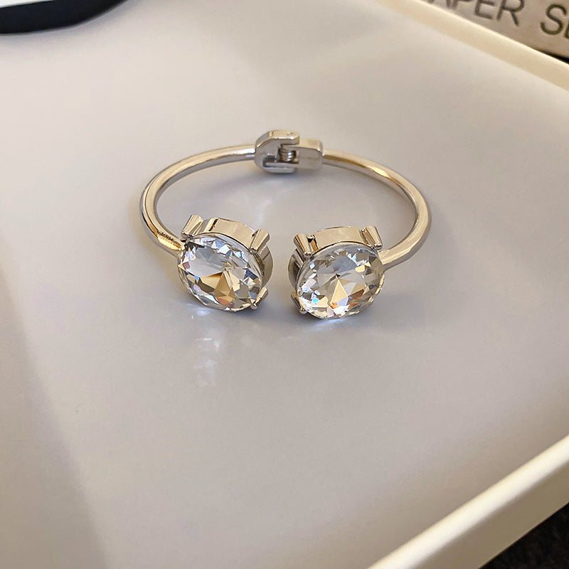Luxury Minimalist Glossy High-grade Shiny Bracelets - Simple Temperament Cold-Tone Bangles (MAC242)