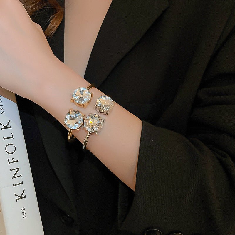 Luxury Minimalist Glossy High-grade Shiny Bracelets - Simple Temperament Cold-Tone Bangles (MAC242)