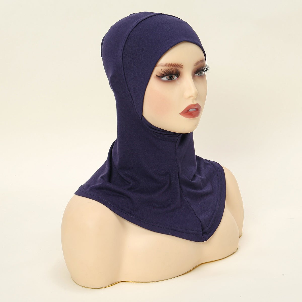 Luxury Single Layer Premium Mercerized Cotton Undercap Hijab Cap with Chin Coverage (MH117)