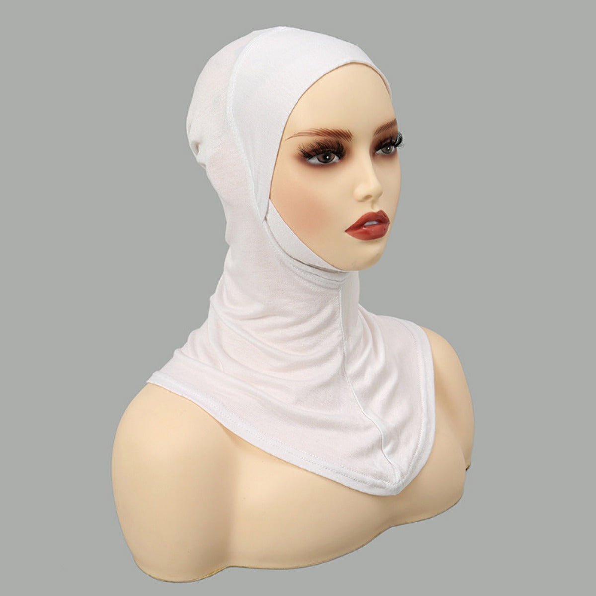 Luxury Single Layer Premium Mercerized Cotton Undercap Hijab Cap with Chin Coverage (MH117)
