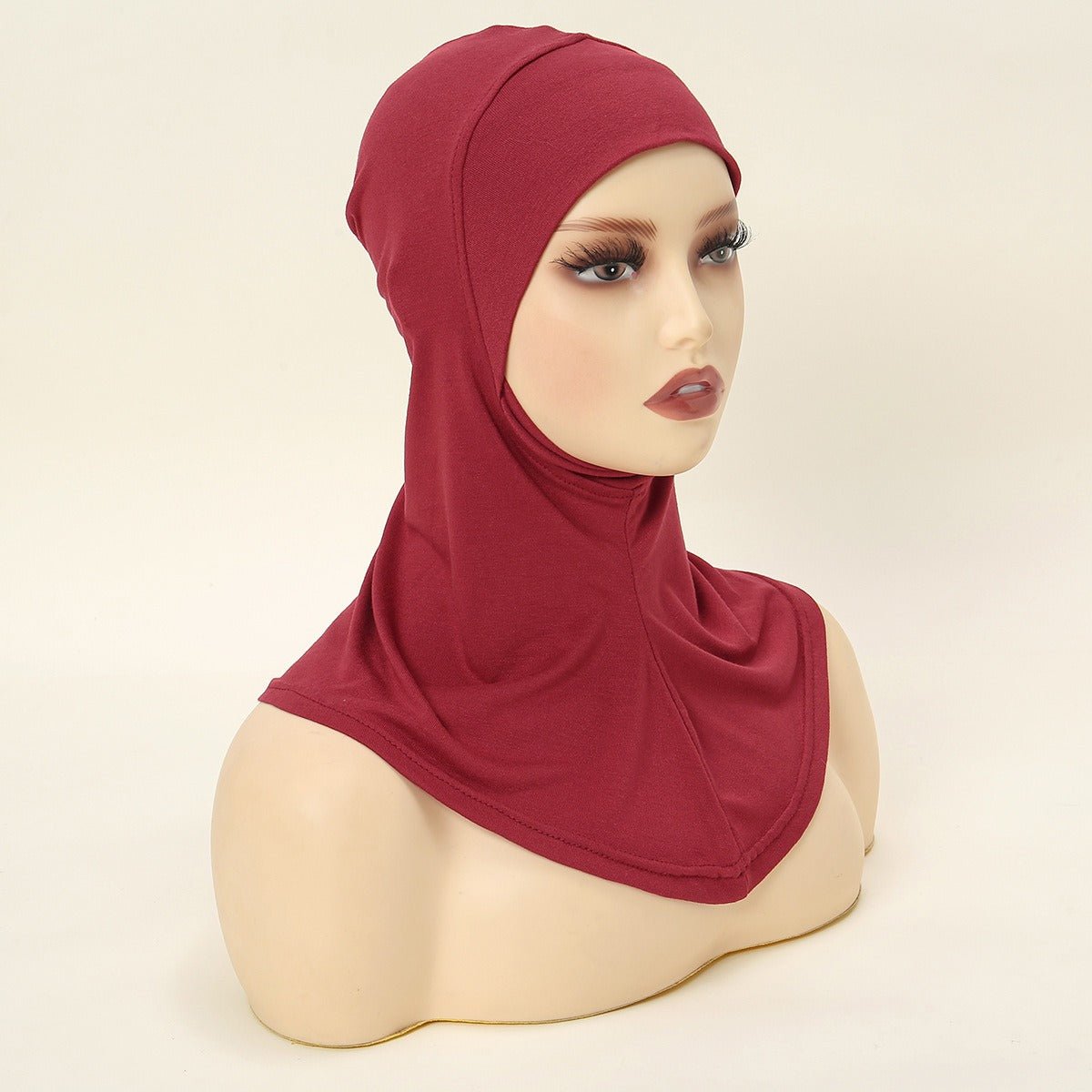 Luxury Single Layer Premium Mercerized Cotton Undercap Hijab Cap with Chin Coverage (MH117)