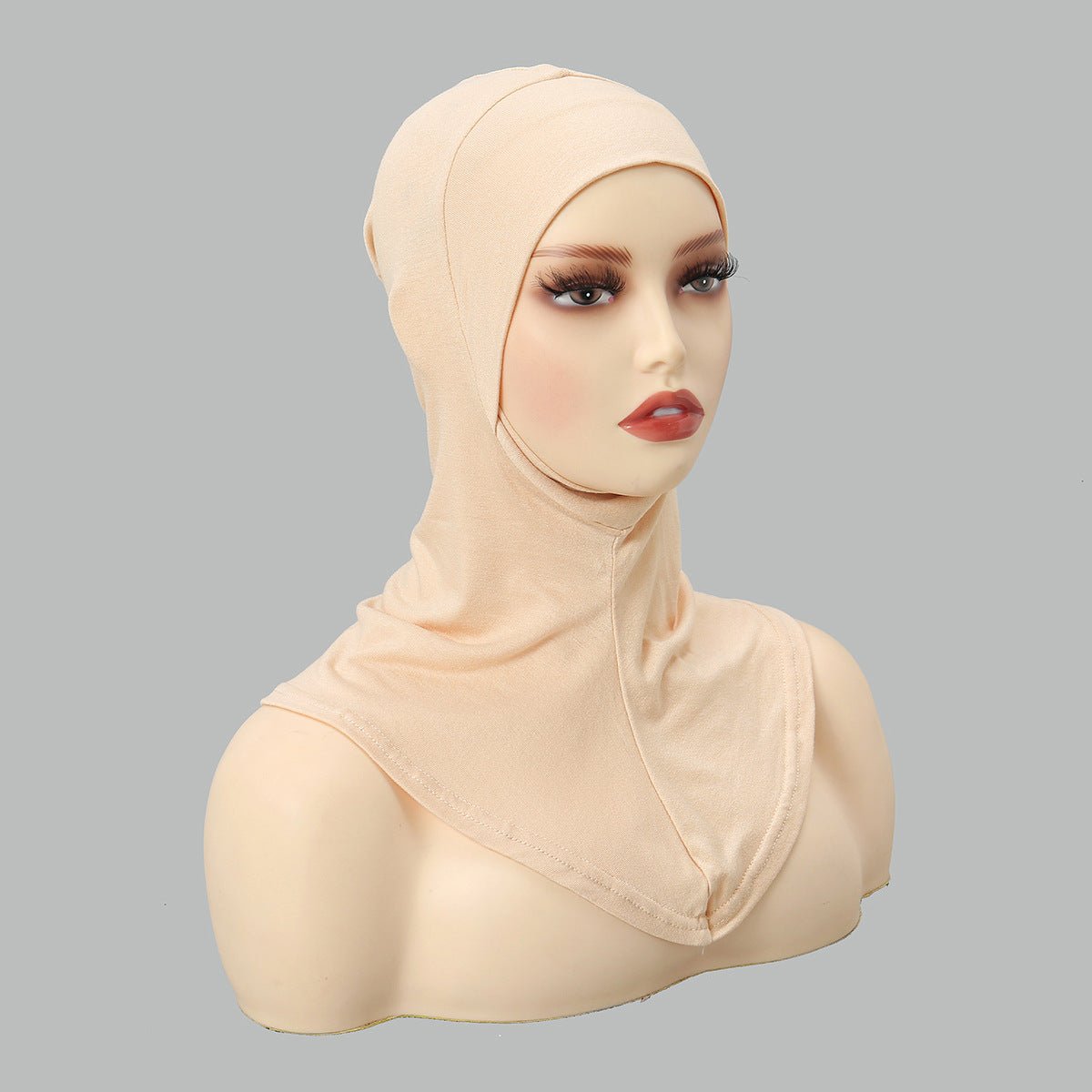 Luxury Single Layer Premium Mercerized Cotton Undercap Hijab Cap with Chin Coverage (MH117)
