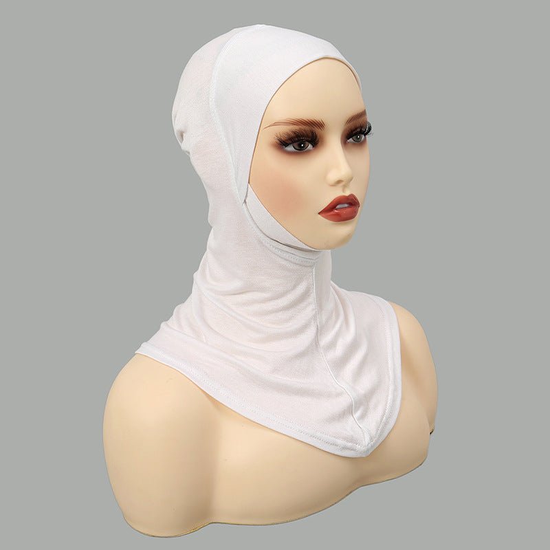 Luxury Single Layer Premium Mercerized Cotton Undercap Hijab Cap with Chin Coverage (MH117)