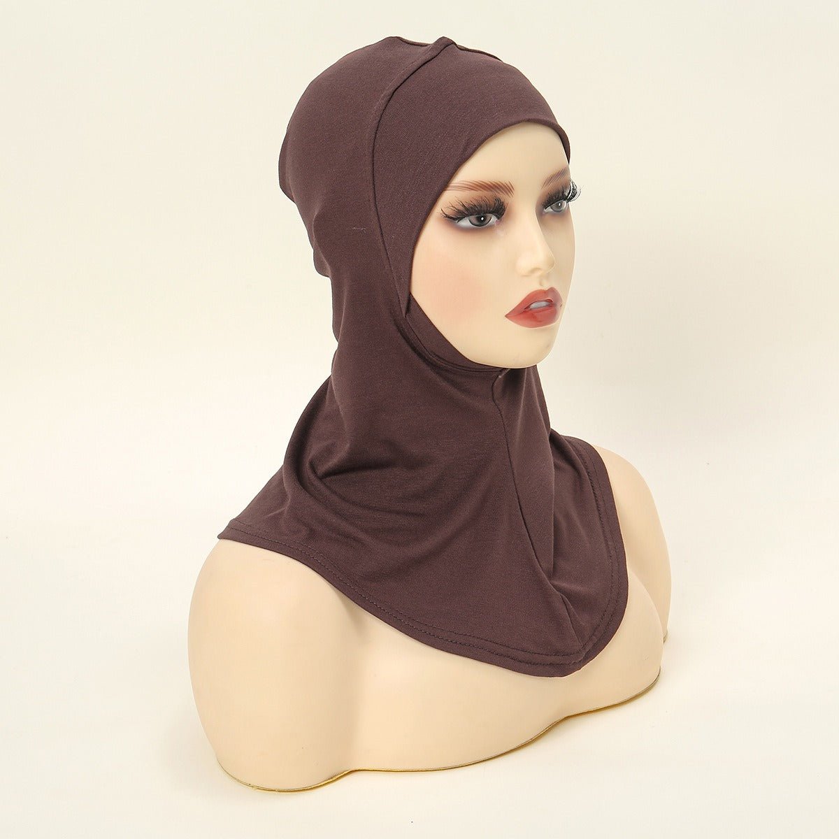 Luxury Single Layer Premium Mercerized Cotton Undercap Hijab Cap with Chin Coverage (MH117)