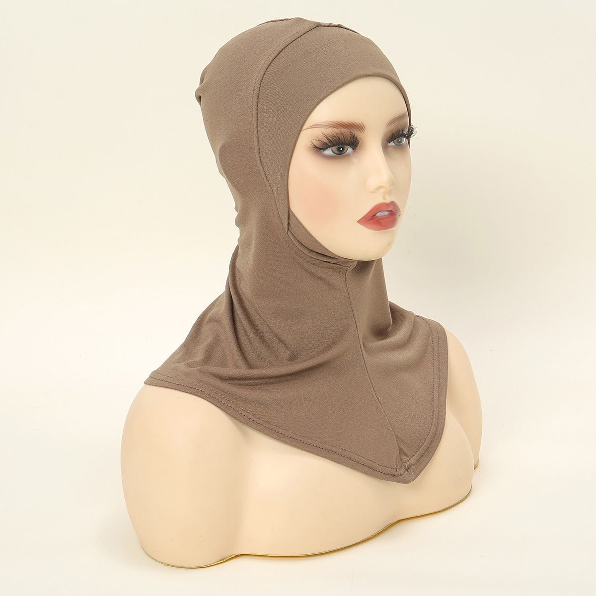 Luxury Single Layer Premium Mercerized Cotton Undercap Hijab Cap with Chin Coverage (MH117)
