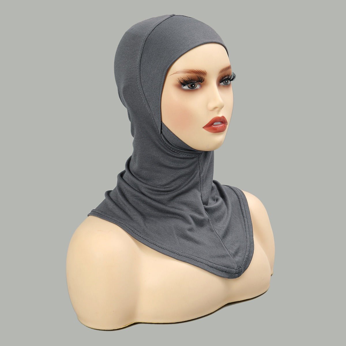 Luxury Single Layer Premium Mercerized Cotton Undercap Hijab Cap with Chin Coverage (MH117)