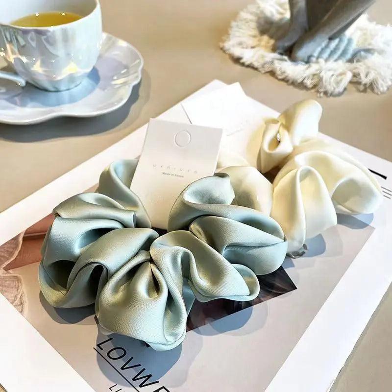 MAC011 hijab scrunchies,satin hair accessories