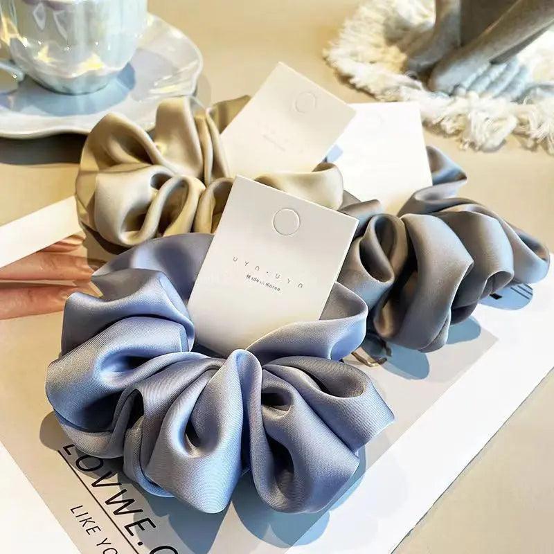 MAC011 hijab scrunchies,satin hair accessories