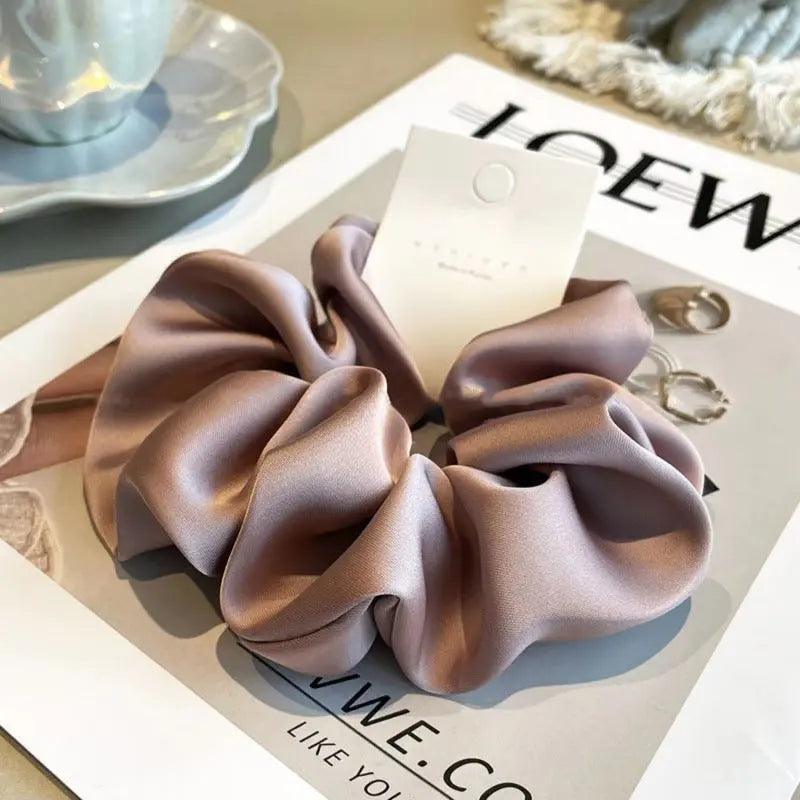 MAC011 hijab scrunchies,satin hair accessories