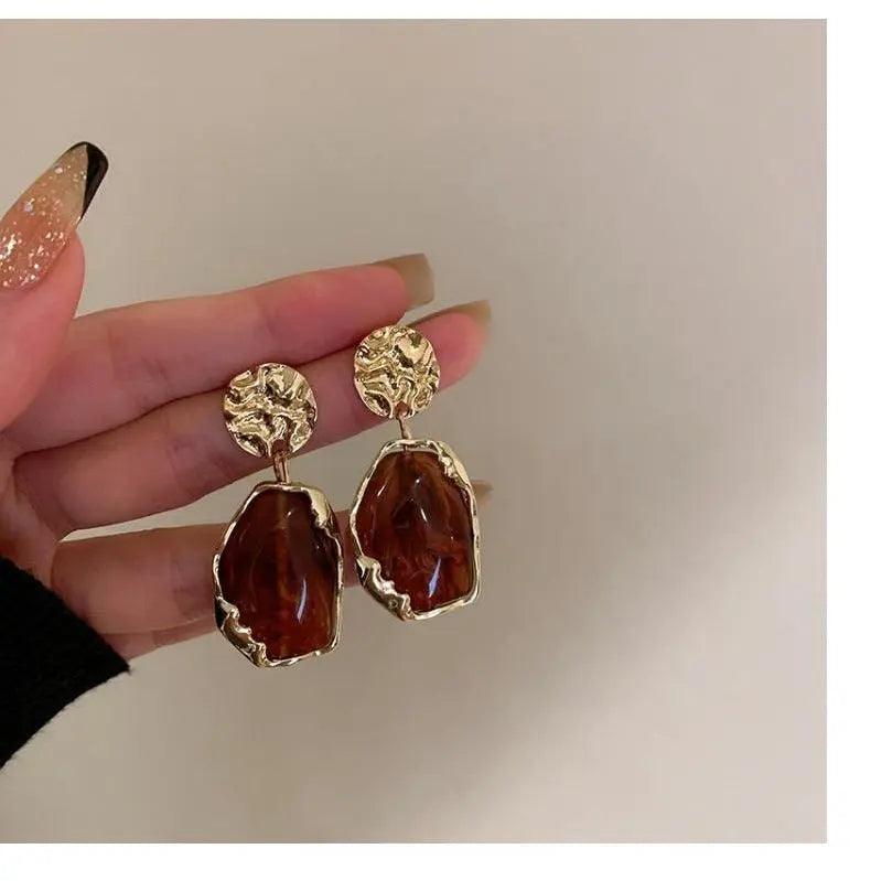 MAC065 Needle Pendant Vintage Geometry Acrylic Earrings