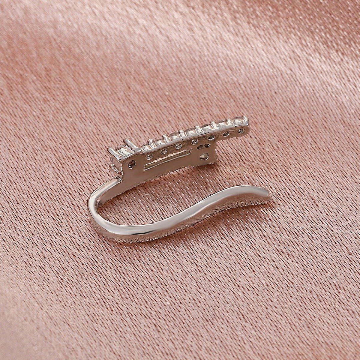 MAC134 Non-Puncture T-Shape Micropaved Zirconia Nose Ring