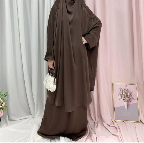 MJ008 Nida Fabric 2-Piece Set Jilbab