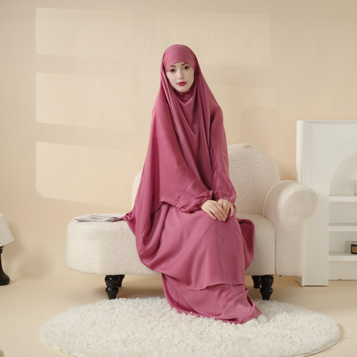 MJ008 Nida Fabric 2-Piece Set Jilbab