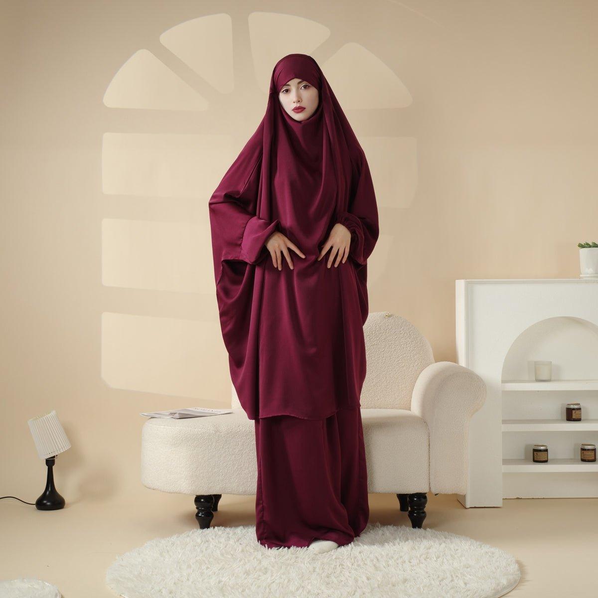 MJ008 Nida Fabric 2-Piece Set Jilbab