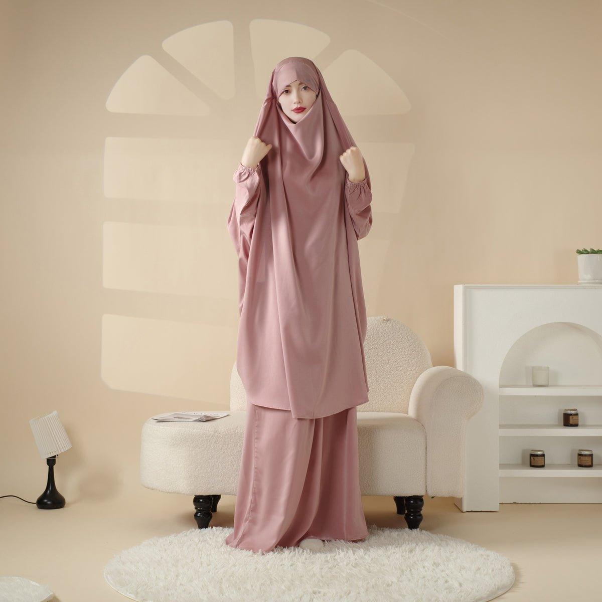 MJ008 Nida Fabric 2-Piece Set Jilbab