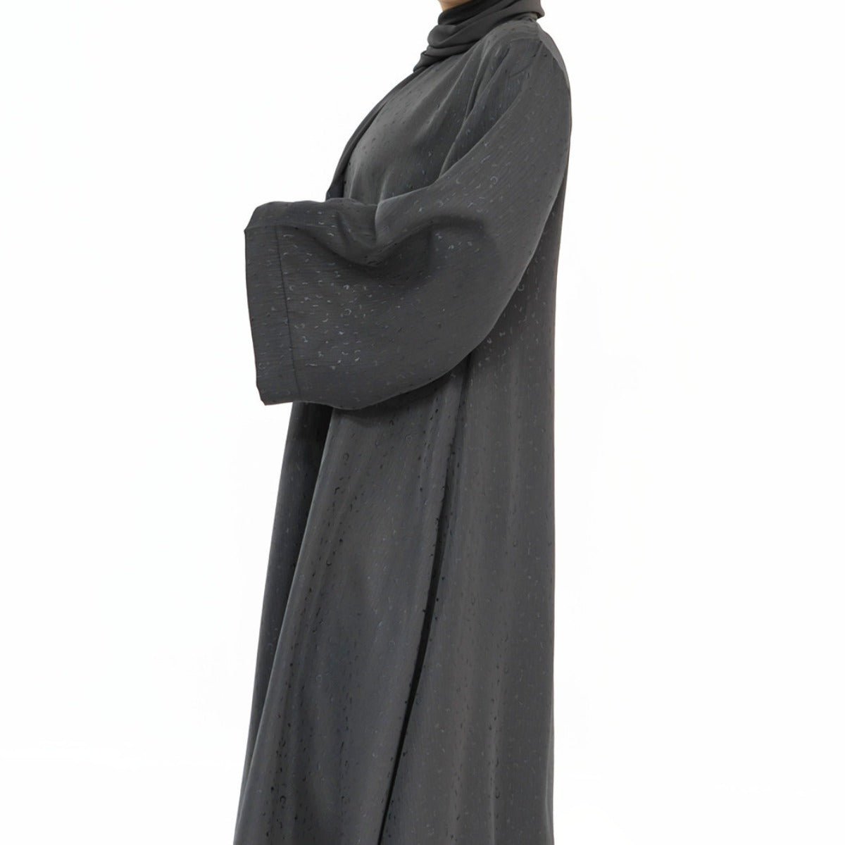 Modest Elegant Solid Color Abaya Robe with Wide Sleeves & Detachable Belt(MA279)
