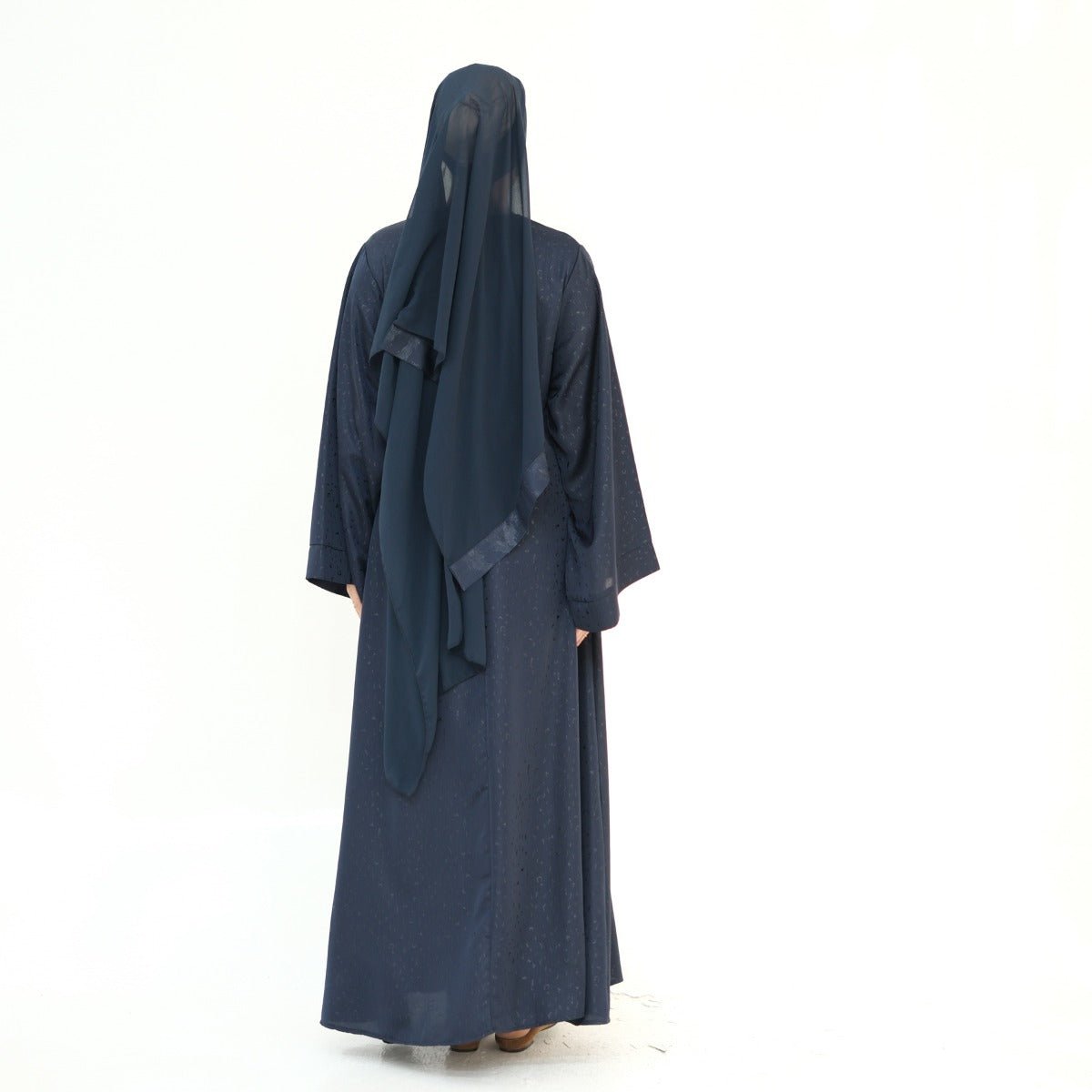 Modest Elegant Solid Color Abaya Robe with Wide Sleeves & Detachable Belt(MA279)