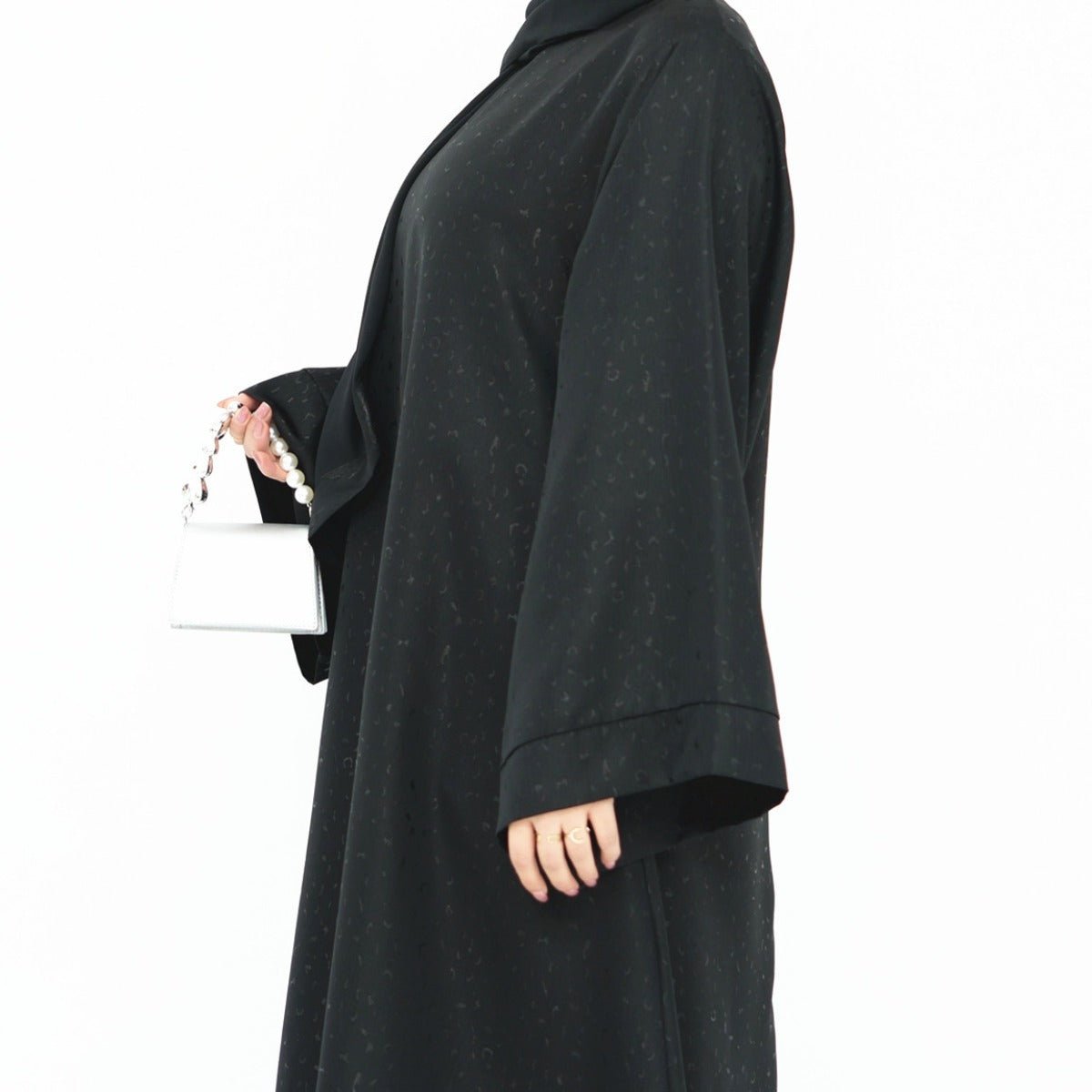 Modest Elegant Solid Color Abaya Robe with Wide Sleeves & Detachable Belt(MA279)