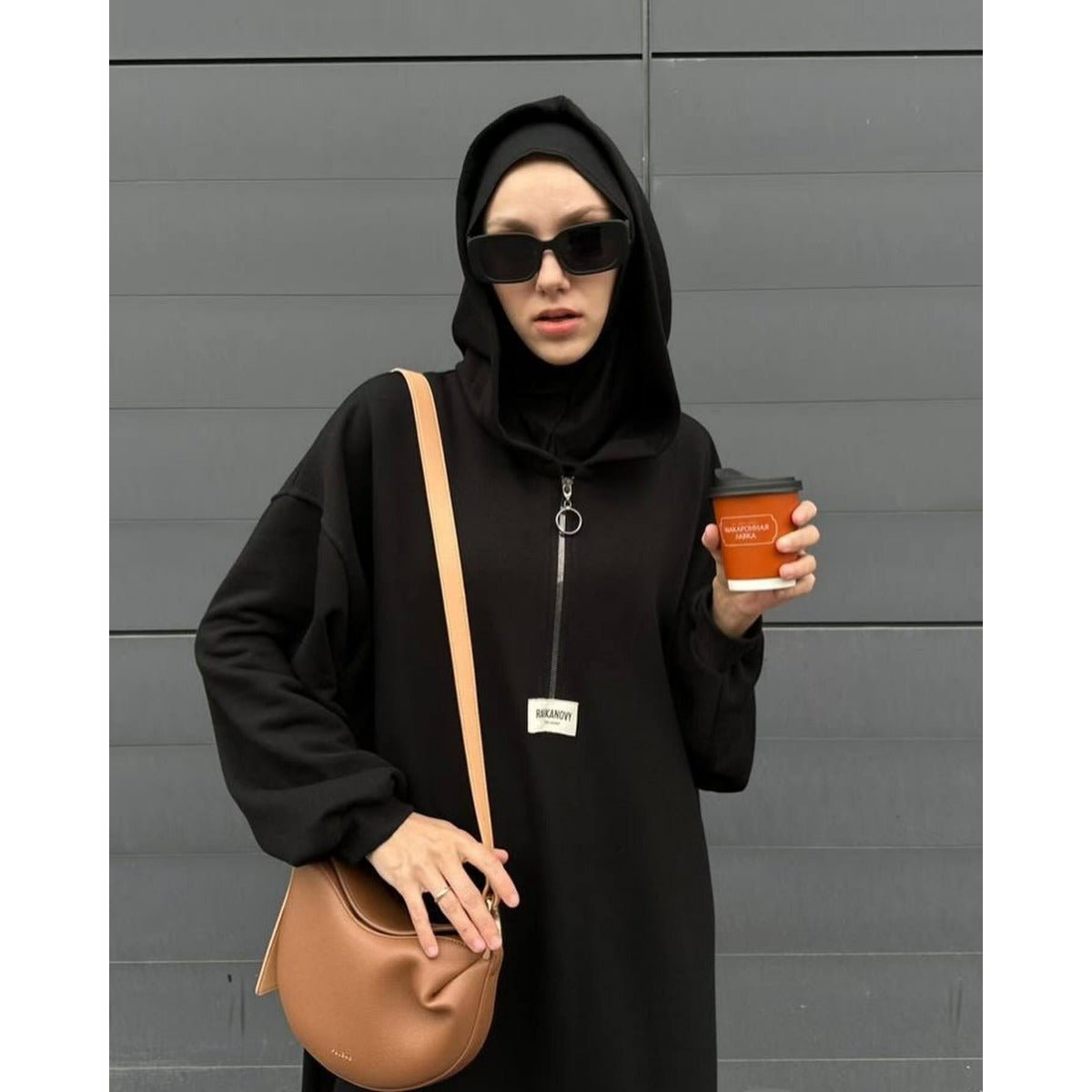 Modest Hooded Dress | Muslim Women's Long Sleeve Casual Abaya (MA257)