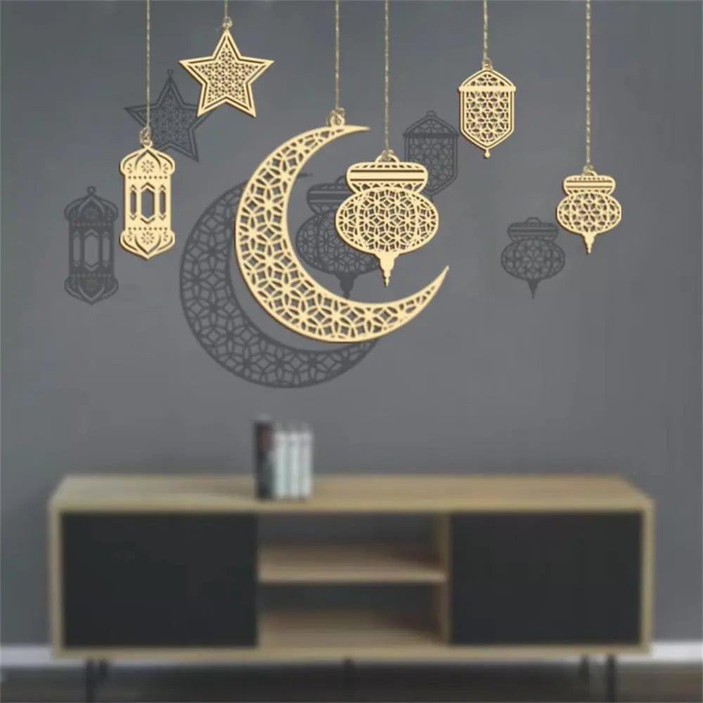 MR020 Wooden Ramadan & Eid Mubarak Decoration