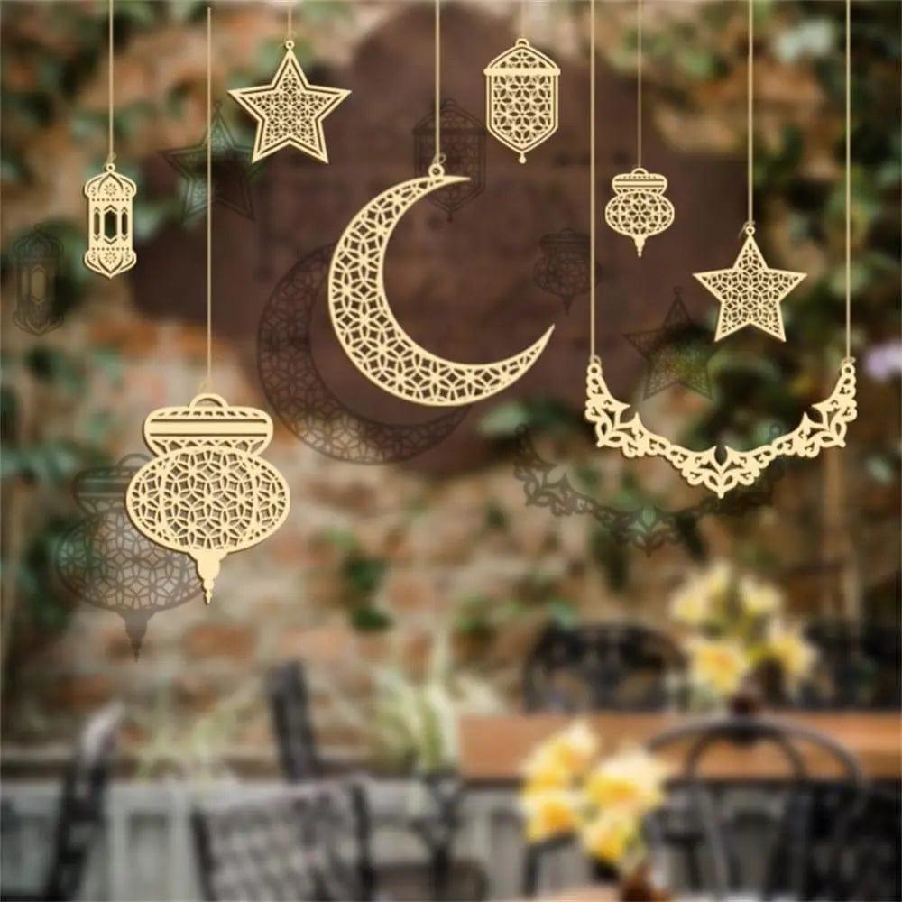 MR020 Wooden Ramadan & Eid Mubarak Decoration