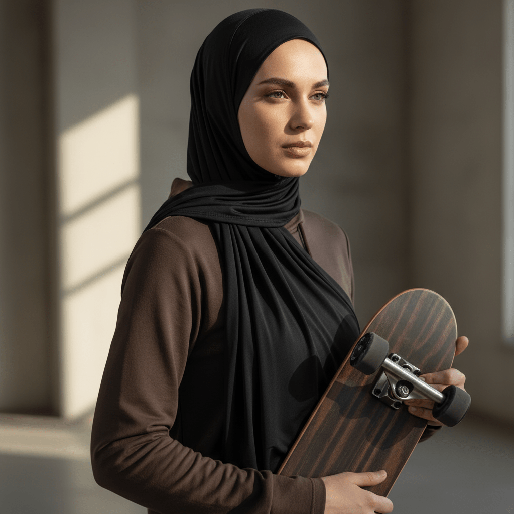 Premium Cooling Non-Slip Hijab | Breathable Sports Hijab (MH196)