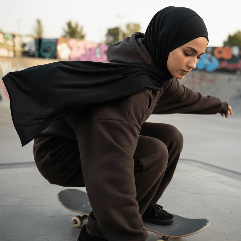 Premium Cooling Non-Slip Hijab | Breathable Sports Hijab (MH196)