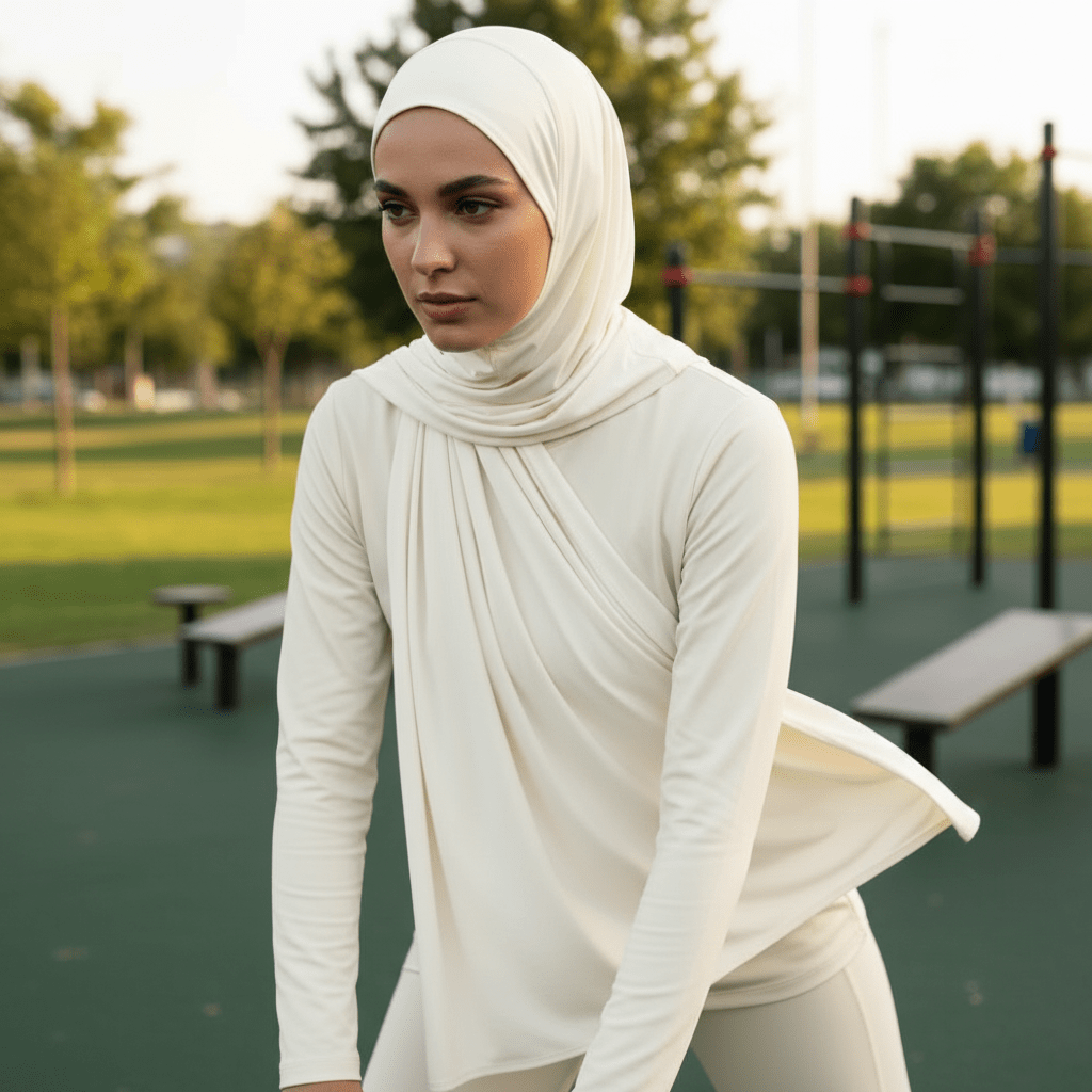 Premium Cooling Non-Slip Hijab | Breathable Sports Hijab (MH196)