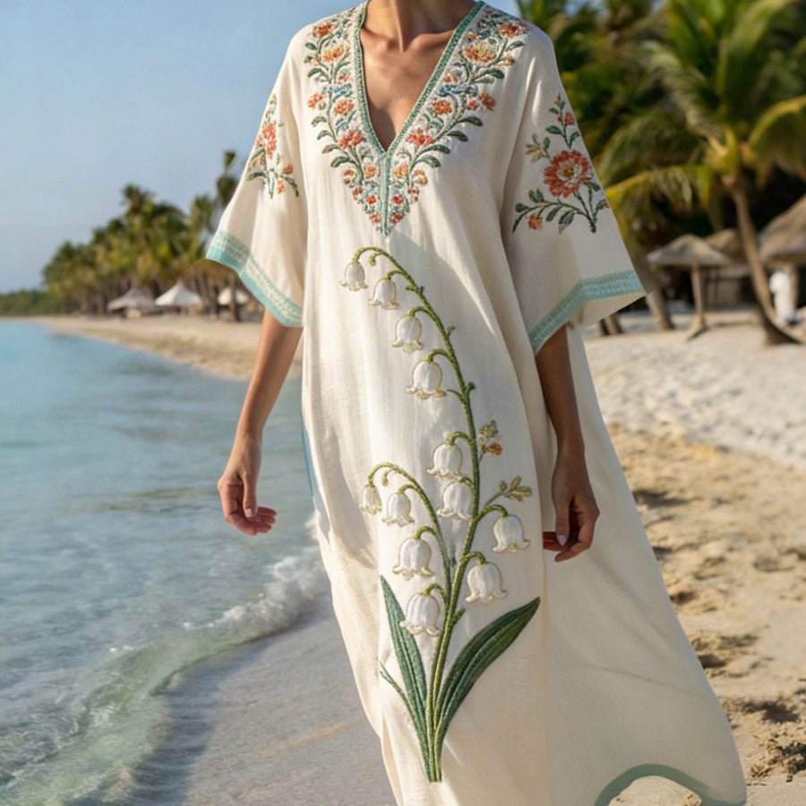 Printed Kaftan Maxi Dress(MS419)