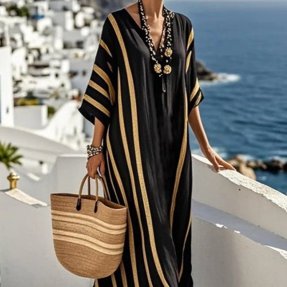 Printed Kaftan Maxi Dress(MS419)