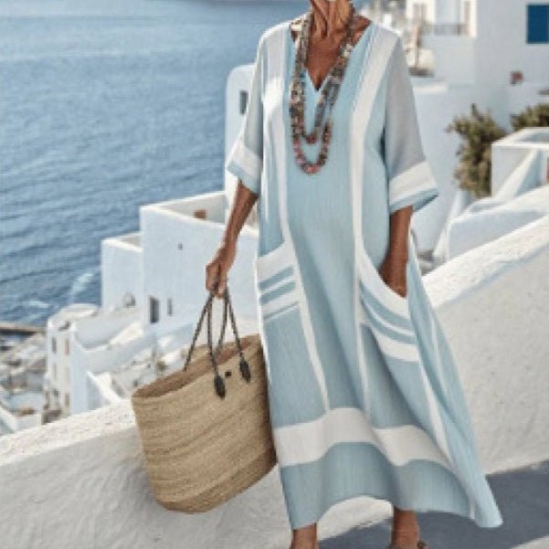 Printed Kaftan Maxi Dress(MS419)