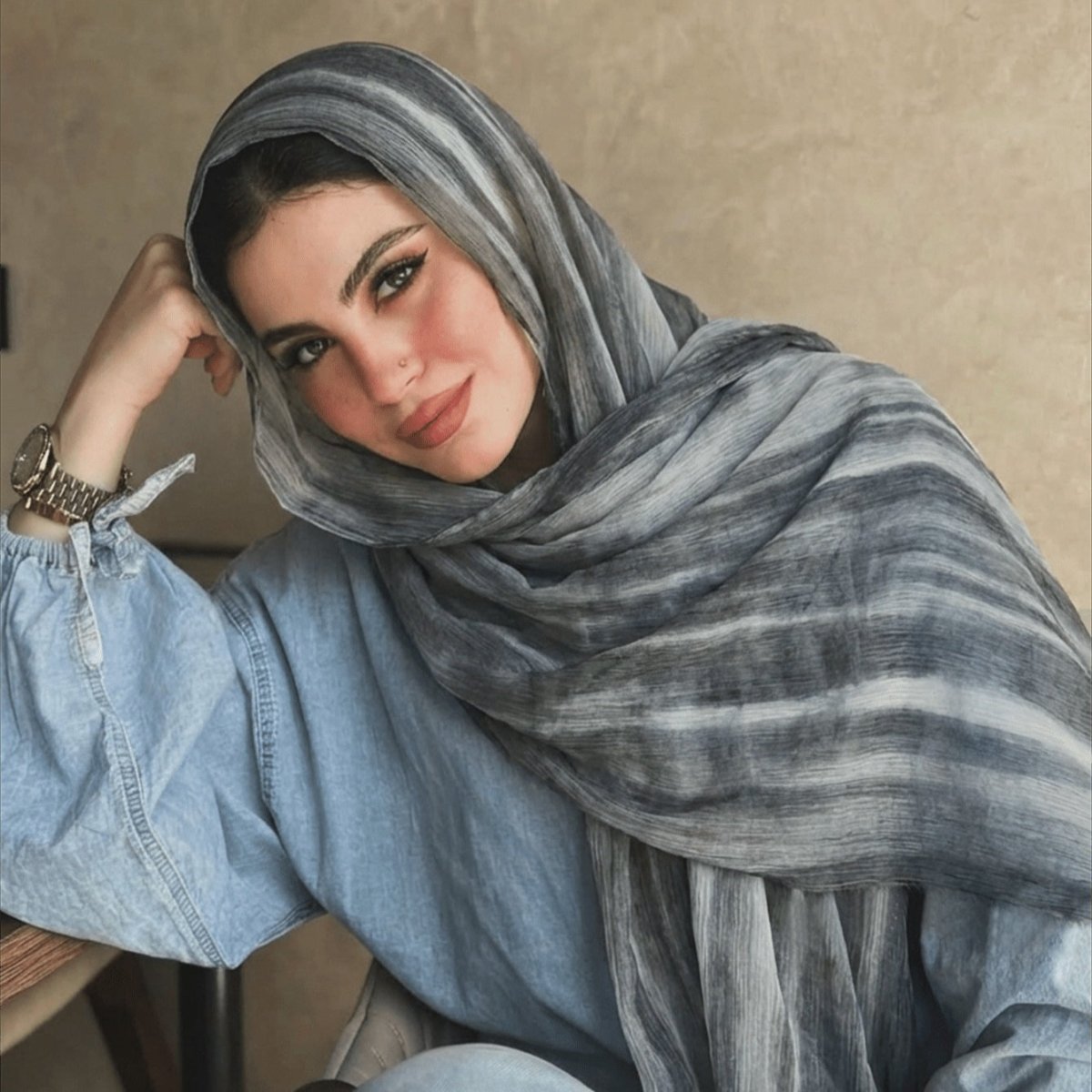 Rayon Gradient Tie-Dye Scarf | Rayon Gradient Hijab (MH216)