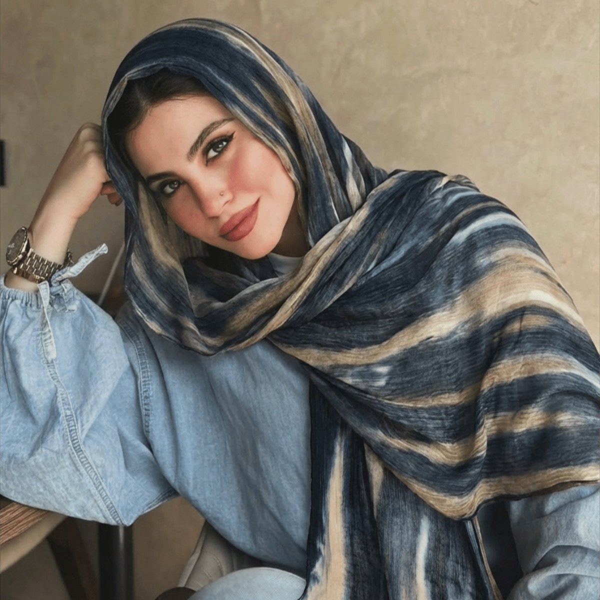 Rayon Gradient Tie-Dye Scarf | Rayon Gradient Hijab (MH216)