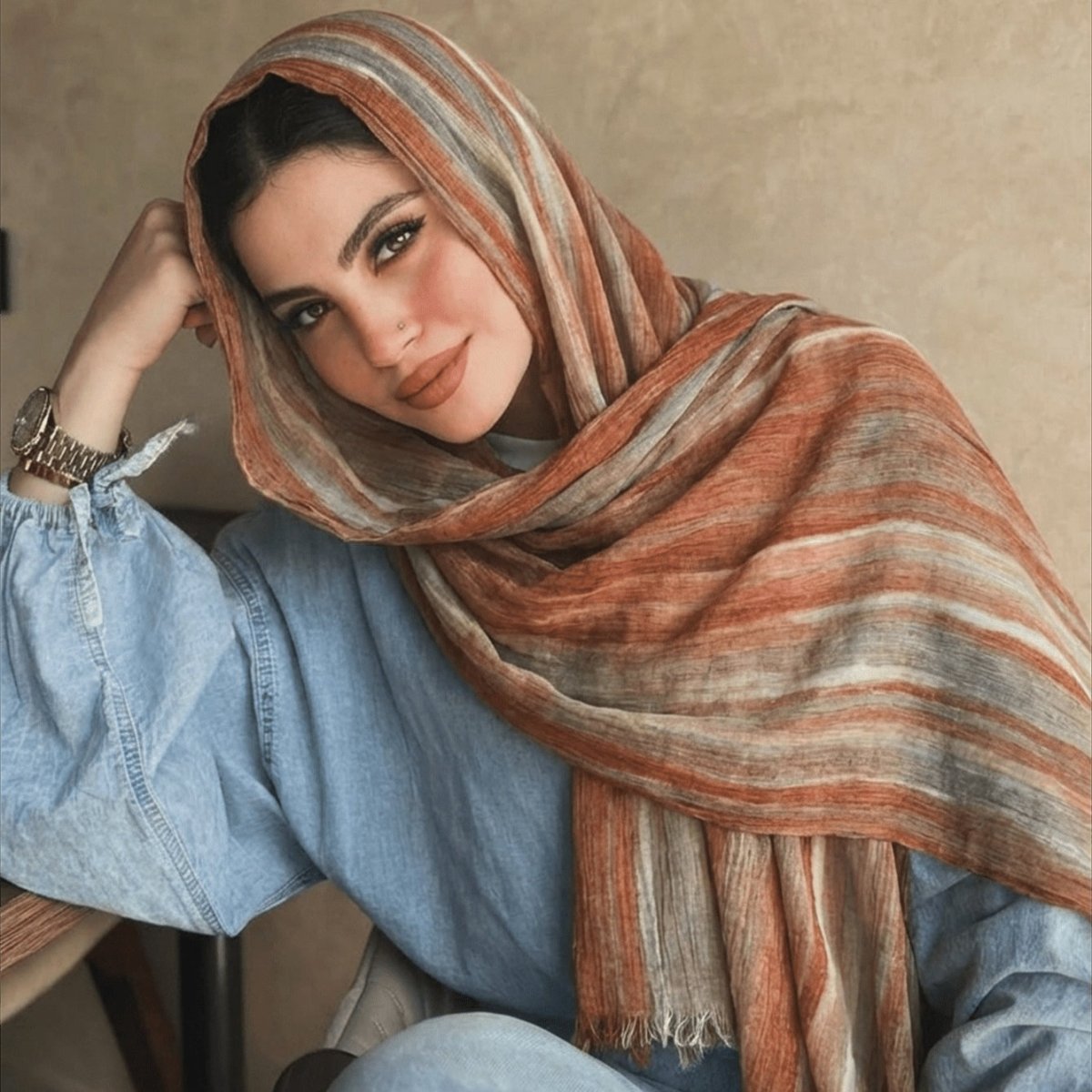 Rayon Gradient Tie-Dye Scarf | Rayon Gradient Hijab (MH216)