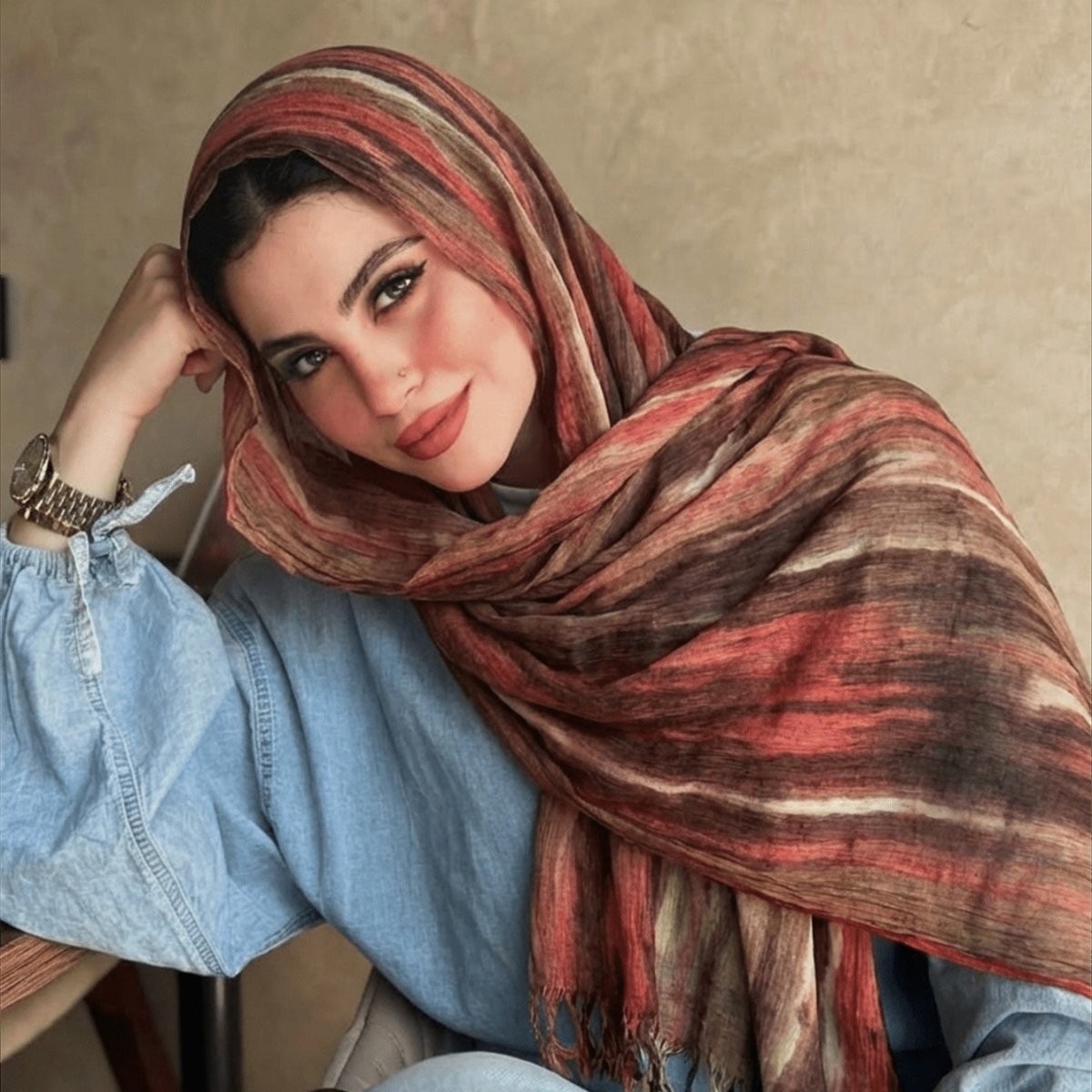 Rayon Gradient Tie-Dye Scarf | Rayon Gradient Hijab (MH216)