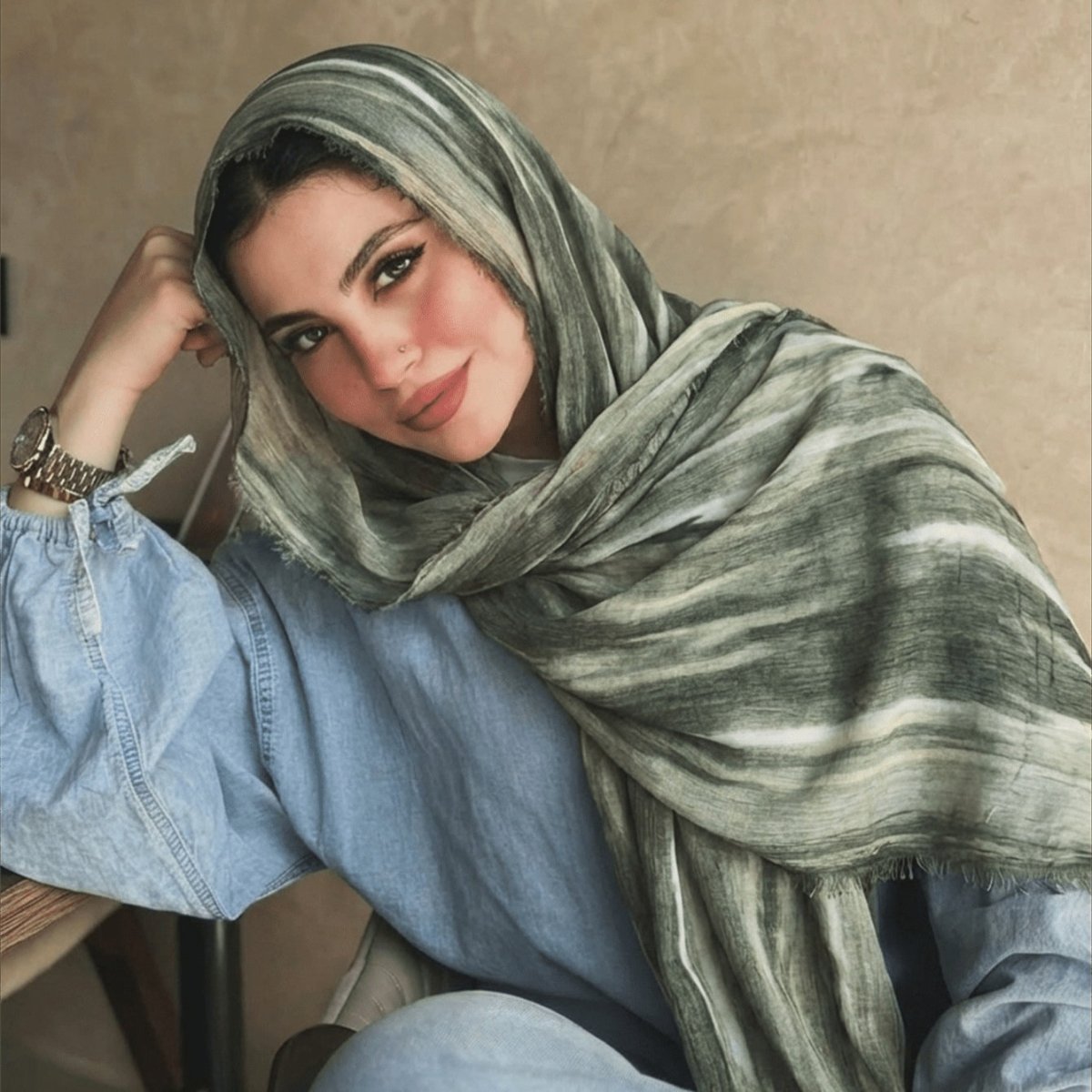 Rayon Gradient Tie-Dye Scarf | Rayon Gradient Hijab (MH216)