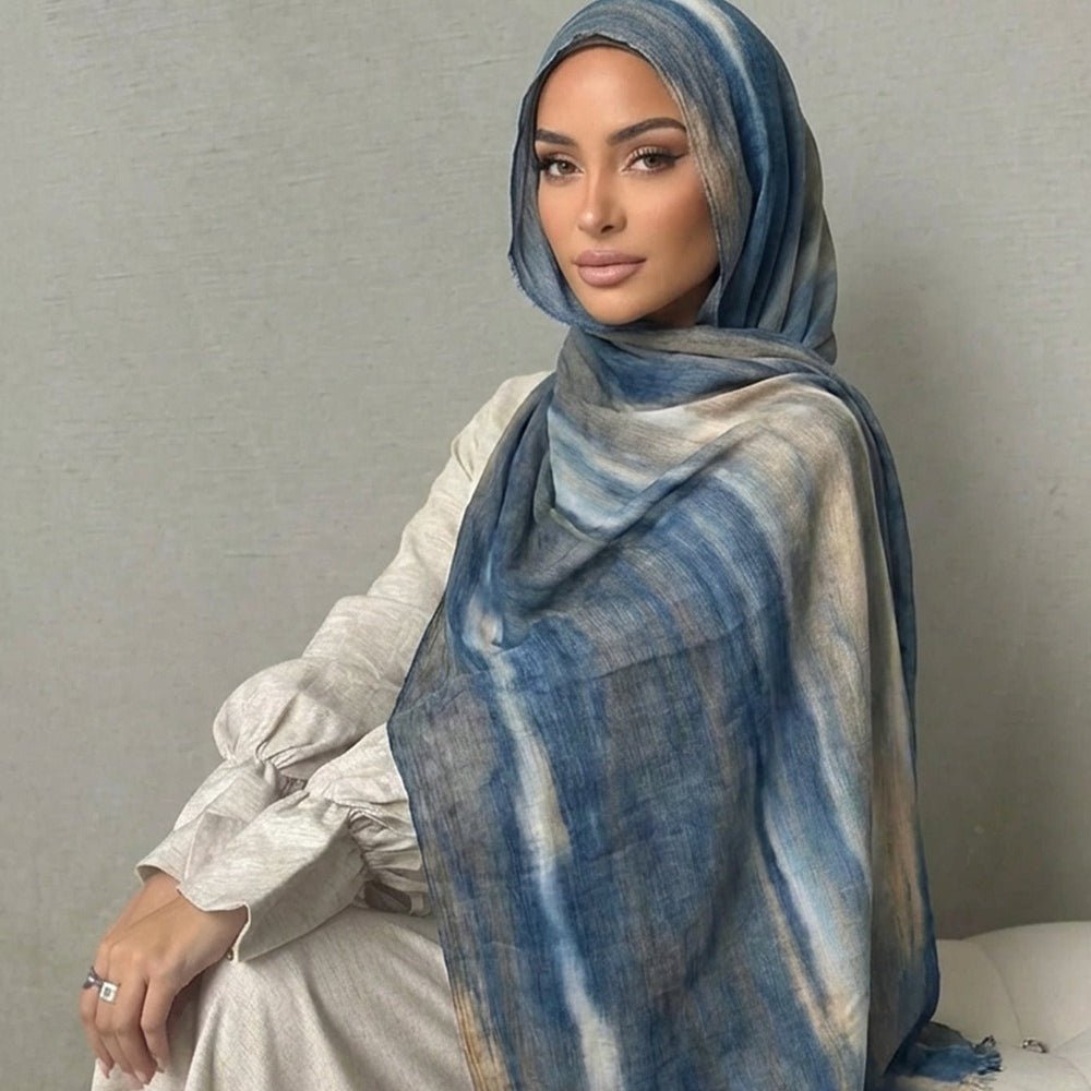 Rayon Gradient Tie-Dye Scarf | Rayon Gradient Hijab (MH216)
